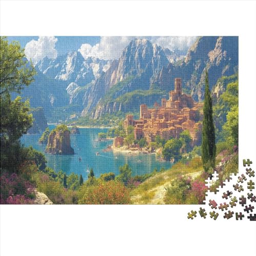 Küstenstadt 1000pcs (75x50cm) Puzzle Für Erwachsene Meerblick Geschicklichkeitsspiel-Rätsel von CTAMM