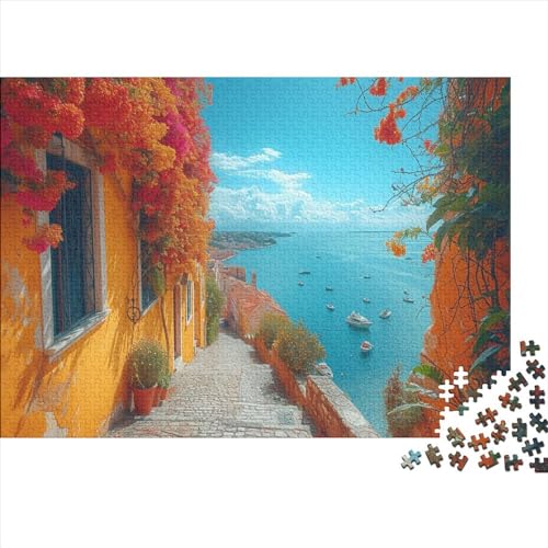 Küstenstadt 1000pcs (75x50cm) Puzzle Für Erwachsene Meerblick Geschicklichkeitsspiel-Rätsel von CTAMM