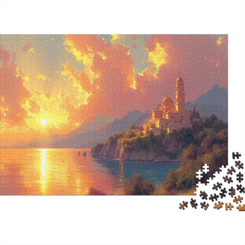 Küstenstadt 1000pcs (75x50cm) Puzzles,Meerblick Schwieriges Rätsel,Geschicklichkeitsspiele Für Die Ganze Familie von CTAMM