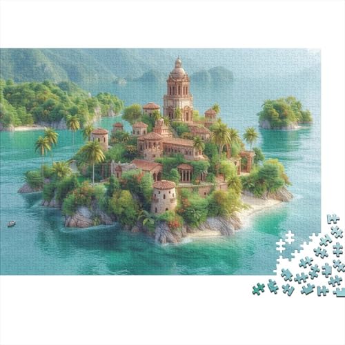 Küstenstadt Puzzles 1000pcs (75x50cm) Für Erwachsene Meerblick Puzzlespiel Heimdekorations Puzzle von CTAMM