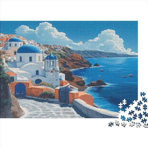 Puzzle 1000pcs (75x50cm),Puzzle Für Erwachsene,Puzzle Küstenstadt,Meerblick Puzzle Home Dekoration von CTAMM