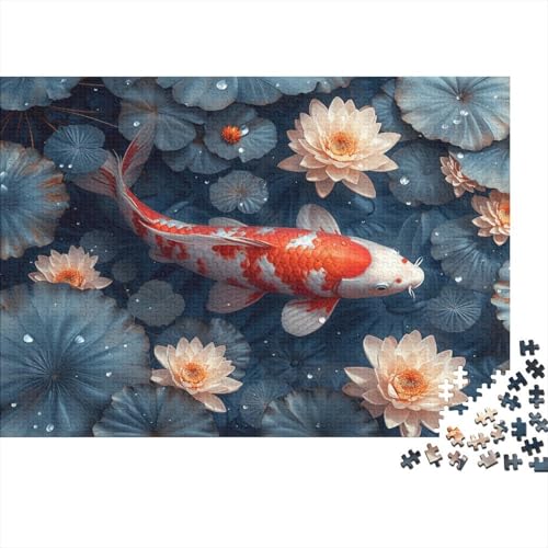 Puzzle 1000pcs (75x50cm) Erwachsene Koi Hölzern Puzzles Für Erwachsene,Lustige Spielrätsel Für Erwachsene Fische Hölzern Puzzles Für Teenager von CTAMM