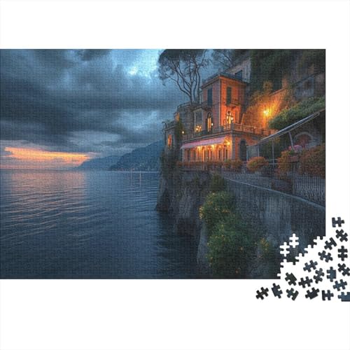 Puzzle 1000pcs (75x50cm) Erwachsene Küstenstadt Hölzern Puzzles Für Erwachsene,Lustige Spielrätsel Für Erwachsene Meerblick Hölzern Puzzles Für Teenager von CTAMM