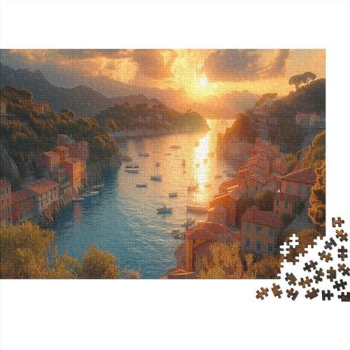 Puzzle 1000pcs (75x50cm) Erwachsene Küstenstadt Puzzles Für Erwachsene Klassische Puzzles Erwachsene Meerblick Puzzles Erwachsene 1000pcs (75x50cm) von CTAMM