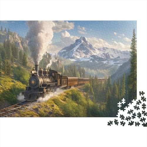 Puzzle 1000pcs (75x50cm) Erwachsene Zug Hölzern Puzzles Für Erwachsene,Lustige Spielrätsel Für Erwachsene Reiselandschaft Hölzern Puzzles Für Teenager von CTAMM