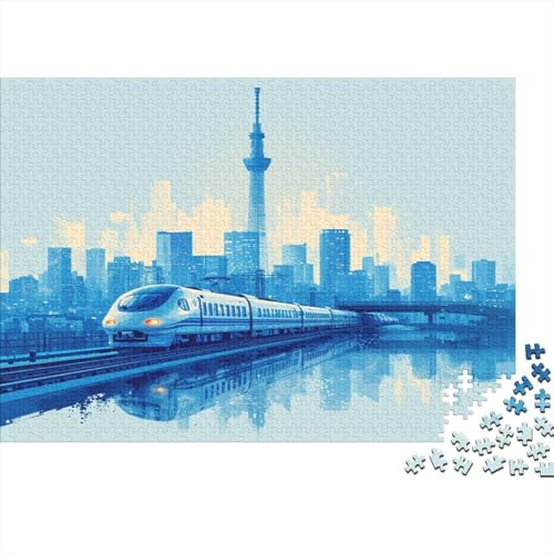 Puzzle 1000pcs (75x50cm) Erwachsene Zug Hölzern Puzzles Für Erwachsene,Lustige Spielrätsel Für Erwachsene Reiselandschaft Hölzern Puzzles Für Teenager von CTAMM