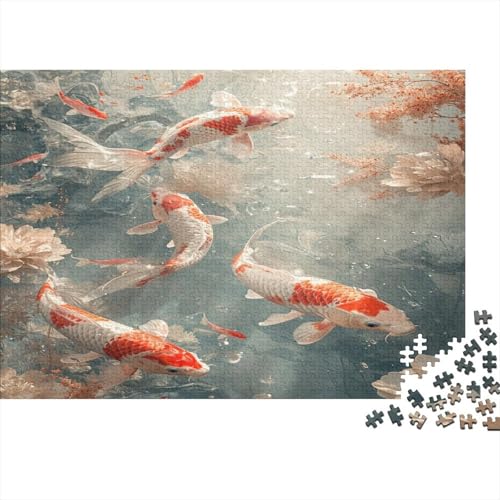 Puzzle Koi,1000pcs (75x50cm) Puzzle Für Erwachsene Ab 14 Jahren Fische Puzzle Home Dekoration Puzzle von CTAMM