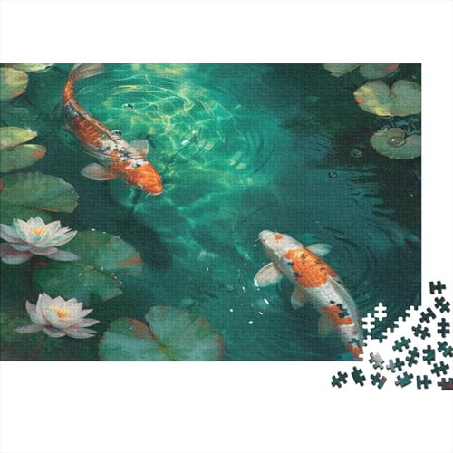 Puzzle Koi,1000pcs (75x50cm) Puzzle Für Erwachsene Ab 14 Jahren Fische Puzzle Home Dekoration Puzzle von CTAMM