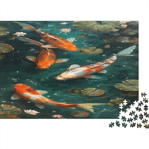 Puzzle Koi,1000pcs (75x50cm) Puzzle Für Erwachsene Ab 14 Jahren Fische Puzzle Home Dekoration Puzzle von CTAMM