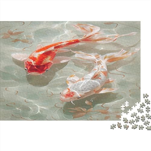 Puzzle Koi,Puzzle 1000pcs (75x50cm) Ab 14 Jahren,Fische Puzzle Erwachsene,EIN Geschicklichkeitsspiel Für Die Ganze Familie Zum Gemeinsamen Spielen von CTAMM