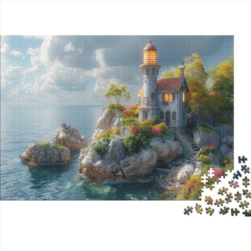 Puzzle Küstenstadt,Puzzle 1000pcs (75x50cm) Ab 14 Jahren,Meerblick Puzzle Erwachsene,EIN Geschicklichkeitsspiel Für Die Ganze Familie Zum Gemeinsamen Spielen von CTAMM