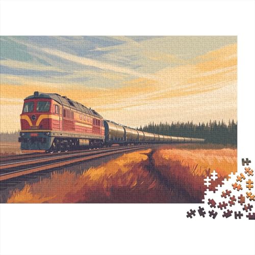 Puzzle Zug,1000pcs (75x50cm) Puzzle Für Erwachsene Ab 14 Jahren Reiselandschaft Puzzle Home Dekoration Puzzle von CTAMM