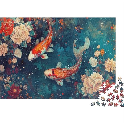 Puzzles 1000pcs (75x50cm) Für Erwachsene,Koi Puzzles Für Frauen Und Männer. Hochwertiges,präzises Ineinandergreifen Fische von CTAMM