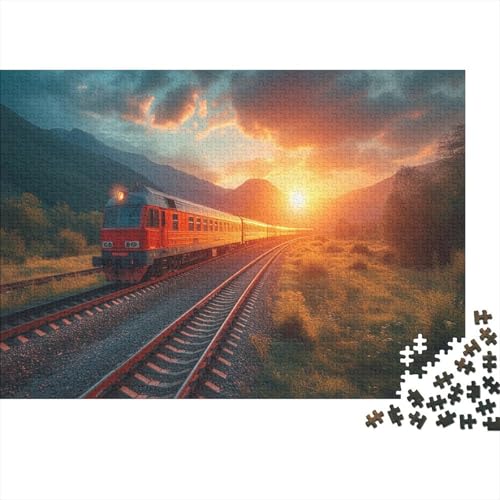 Puzzles 1000pcs (75x50cm) Für Erwachsene,Zug Puzzles Für Frauen Und Männer. Hochwertiges,präzises Ineinandergreifen Reiselandschaft von CTAMM