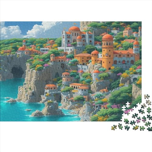 Puzzles 1000pcs (75x50cm) Für Erwachsene Küstenstadt Puzzles Für Erwachsene Puzzle-Lernspiele Meerblick von CTAMM