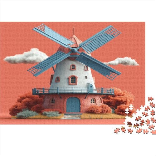 Puzzles 1000pcs (75x50cm) Für Erwachsene Windmühle Puzzles Für Erwachsene Puzzle-Lernspiele Naturlandschaft von CTAMM