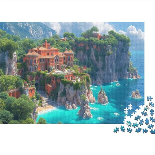 Puzzles Für Erwachsene 1000pcs (75x50cm),Küstenstadt Tolle Rätsel Für Erwachsene Meerblick Lustige Rätsel Für Männer Und Frauen von CTAMM