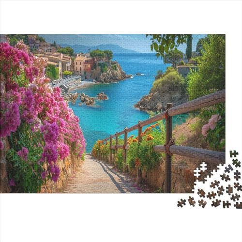 Puzzles Für Erwachsene 1000pcs (75x50cm),Küstenstadt Tolle Rätsel Für Erwachsene Meerblick Lustige Rätsel Für Männer Und Frauen von CTAMM