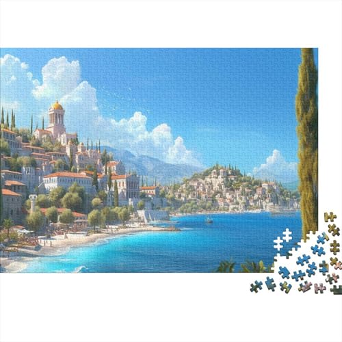 Puzzles Für Erwachsene 1000pcs (75x50cm) Küstenstadt Puzzles Für Erwachsene Anspruchsvolles Spiel Meerblick Heimdekorationspuzzle von CTAMM