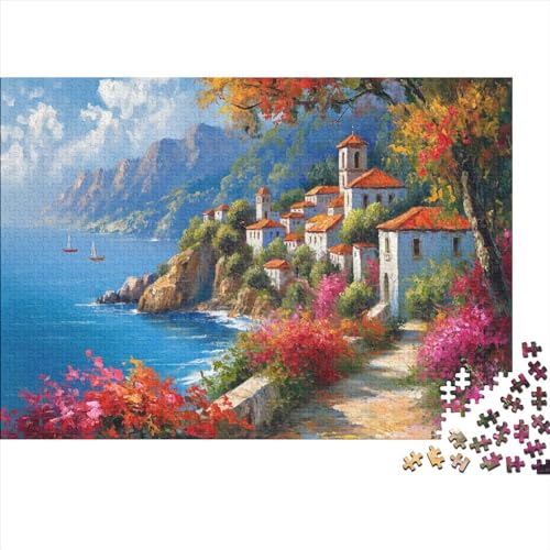 Puzzles Für Erwachsene 1000pcs (75x50cm) Küstenstadt Puzzles Für Erwachsene Anspruchsvolles Spiel Meerblick Heimdekorationspuzzle von CTAMM