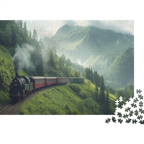 Puzzles Für Erwachsene 1000pcs (75x50cm) Zug Puzzles Für Erwachsene Anspruchsvolles Spiel Reiselandschaft Heimdekorationspuzzle von CTAMM