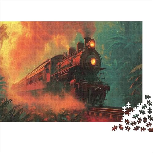 Reiselandschaft 1000pcs (75x50cm) Puzzles Für Erwachsene Zug Feine Mehrfarbige Puzzles,Gedulds- Und Reflexionsspiele von CTAMM