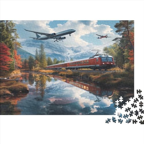 Zug 1000pcs (75x50cm) Puzzle Für Erwachsene Reiselandschaft Geschicklichkeitsspiel-Rätsel von CTAMM