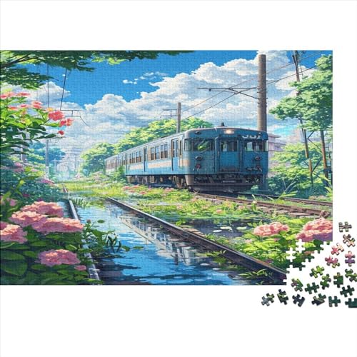 Zug 1000pcs (75x50cm) Puzzle Für Erwachsene Reiselandschaft Geschicklichkeitsspiel-Rätsel von CTAMM