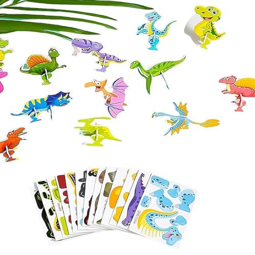 3D-Cartoon-Puzzles für Kinder im Alter von 4 bis 8 Jahren, pädagogisches 3D-Cartoon-Puzzle, 2024, 3D-Cartoon-Puzzle, 3D-Cartoon-Puzzles für Kinder 3, 4, 5, 6, 7, 8 (Dinosaurier) von CTDWNT