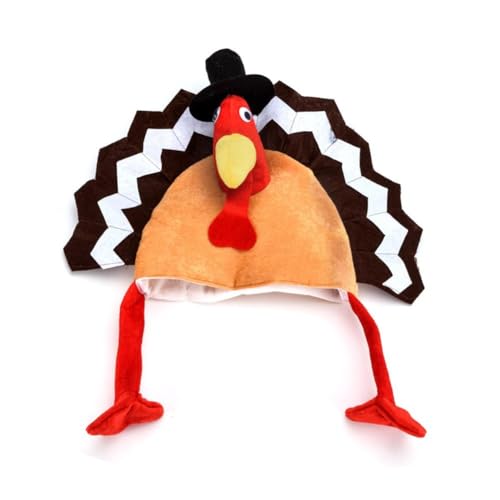 CTDWNT Lustiger Karneval Huhn Bein Hut Weihnachten Thanksgiving Dekoration Truthahn Hut Festlich Lustig Karneval Erwachsene Party Hüte Trab Erntedankfest Hut Erwachsene Hund Frauen Hüte Kostüm Trab von CTDWNT