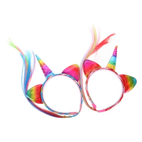 CTIRCHIU 2 Stück Einhorn Haarreif mit Bunten Zöpfchen Komfortables Sicheres Karnevals Party accessoire für Mädchen und Erwachsene Fantasievolles Einhorn Kostüm Zubehör CTIRCHIU 2 Stück Einhorn Haarreif mit Bunten Zöpfchen Komfortables Sicheres Karnevals Party accessoire für Mädchen und Erwachsene Fantasievolles Einhorn Kostüm Zubehör von CTIRCHIU