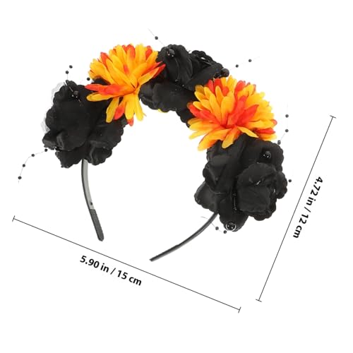 CTIRCHIU 2 Stück Stoffblumen Haarband Stirnbänder Haarband Rosenblumen Haarschmuck Halloween Kopfschmuck Damen Stirnband Modisches Stirnband Halloween CTIRCHIU 2 Stück Stoffblumen Haarband Stirnbänder Haarband Rosenblumen Haarschmuck Halloween Kopfschmuck Damen Stirnband Modisches Stirnband Halloween von CTIRCHIU
