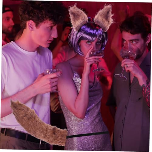 CTIRCHIU Fuchsohren Haarreif mit Flauschigem Schweif Bequemes Cosplay Tierkostüm Zubehör für Karneval Party und Rollenspiele Handgefertigt Dekoratives Fuchskostüm für Damen CTIRCHIU Fuchsohren Haarreif mit Flauschigem Schweif Bequemes Cosplay Tierkostüm Zubehör für Karneval Party und Rollenspiele Handgefertigt Dekoratives Fuchskostüm für Damen von CTIRCHIU