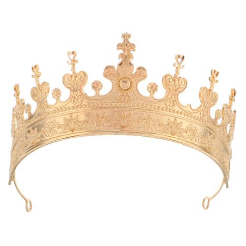 CTIRCHIU Goldene Königskrone Herren Haarschmuck aus Zinklegierung Mittelalterliches Kopfstück für Geburtstagsfeiern Prom Halloween und Cosplay Majestätisches Accessoire für Kostüm und CTIRCHIU Goldene Königskrone Herren Haarschmuck aus Zinklegierung Mittelalterliches Kopfstück für Geburtstagsfeiern Prom Halloween und Cosplay Majestätisches Accessoire für Kostüm und von CTIRCHIU