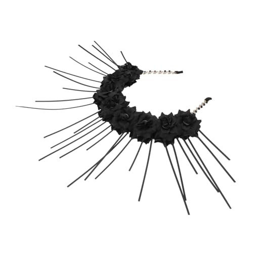 CTIRCHIU Gothic Lolita Haarband mit Blumenkrone Langlebiges Cosplay Haar Accessoire Modischer Haarschmuck für Damen Verstellbar und Elegant Geeignet für Festivals und Partys CTIRCHIU Gothic Lolita Haarband mit Blumenkrone Langlebiges Cosplay Haar Accessoire Modischer Haarschmuck für Damen Verstellbar und Elegant Geeignet für Festivals und Partys von CTIRCHIU