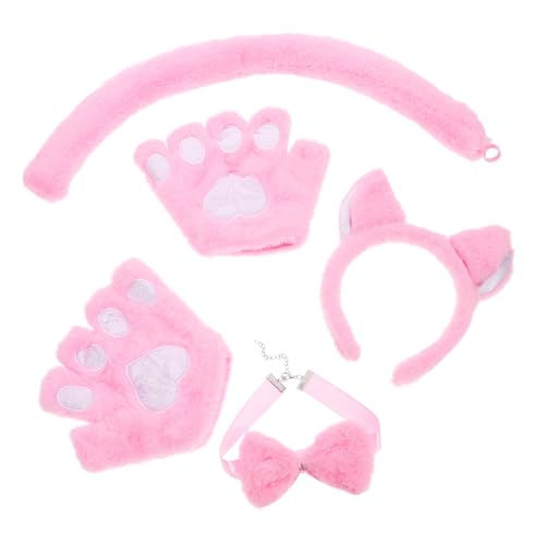 CTIRCHIU Niedliches Katzenkostüm mit Tierohren Haarreif Schleife Falschem und Pfotenhandschuhen Leichtes Cosplay Zubehör für Halloween Weihnachten Karneval und Fasching CTIRCHIU Niedliches Katzenkostüm mit Tierohren Haarreif Schleife Falschem und Pfotenhandschuhen Leichtes Cosplay Zubehör für Halloween Weihnachten Karneval und Fasching von CTIRCHIU