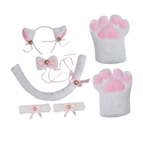 CTIRCHIU Teiliges Katzenkostüm mit Katzenohren Stirnband Katzenschwanz Pfotenhandschuhen und Glocke Leichtes Langlebiges Karneval Kostüm Zubehör für Party Festival und Cosplay CTIRCHIU Teiliges Katzenkostüm mit Katzenohren Stirnband Katzenschwanz Pfotenhandschuhen und Glocke Leichtes Langlebiges Karneval Kostüm Zubehör für Party Festival und Cosplay von CTIRCHIU
