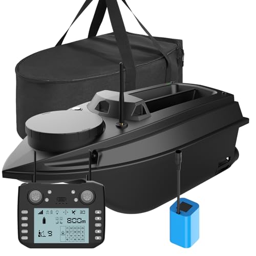 CTLNEON 12V Angelköderboot GPS RC Boot 800m Entfernung GPS Positionierung Automatische Kreuzfahrt Fernbedienung Angeln Köderboot RC Köderboot zum Karpfenangeln (Fishfinder Version) von CTLNEON