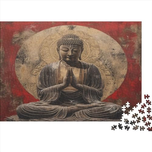 Buddha Statue Puzzle 1000 Teile,für Erwachsene, Impossible Puzzle,farbenfrohes Legespiel,GesKükenlichkeitsspiel Für Die Ganze Familie,Erwachsenenpuzzle Puzzel 1000pcs (75x50cm) von CTNEBUIIO