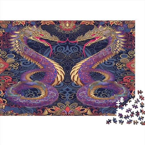 Drache Puzzle 1000 Teile Erwachsener Kniffel Spaß Für Die Ganze Familie - Abwechslungsreiche 1000 Puzzleteilige Motive Puzzlespiel Erwachsene, Puzzel 1000pcs (75x50cm) von CTNEBUIIO