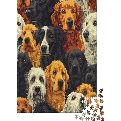 Golden Retriever Puzzlespiel 1000 Teile Puzzle Für Erwachsene Und Kinder Ab 14 Jahren, Puzzle Erwachsenen Puzzlespi Puzzel 1000pcs (75x50cm) von CTNEBUIIO