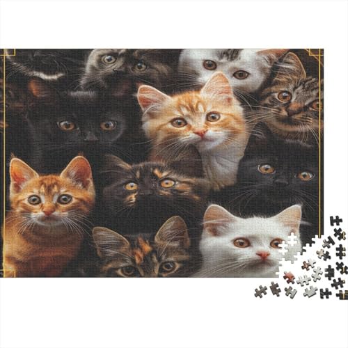 Kat Puzzle 1000 Teile, Erwachsene, Klassische Puzzle, Impossible Puzzle,GesKükenlichkeitsspiel Für Die Ganze Familie Erwachsenenpuzzle Ab 14 Jahren Puzzel 1000pcs (75x50cm) von CTNEBUIIO