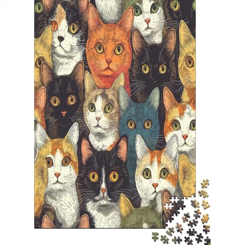 Kat Puzzlespiel 1000 Teile Jigsaw Puzzle 1000 Puzzle FüR Erwachsene Kinder Senioren Erwachsenen Puzzlespiel Puzzel 1000pcs (75x50cm) von CTNEBUIIO