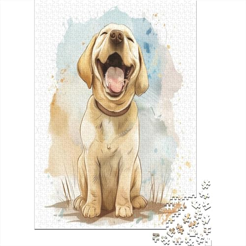 Labradorhund Puzzle 1000 Teile Puzzle Für Erwachsene Und Kinder Ab 14 Jahren Puzzel 1000pcs (75x50cm) von CTNEBUIIO