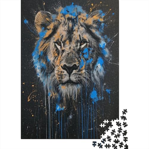 Löwe 1000 Stück Puzzles Für Erwachsene Teenager Stress Abbauen Familien-Puzzlespiel 1000-teiliges Puzzle Kinder Lernspiel Spielzeug Geschenk Puzzel 1000pcs (75x50cm) von CTNEBUIIO