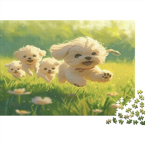 Maltese Hund Puzzle 1000 Teile Erwachsene Puzzles Für Erwachsene Klassische Puzzles 1000 Teile Erwachsene Puzzlespiel Schwer Pädagogisches Spielzeug Erwachsene Kinder Puzzel 1000pcs (75x50cm) von CTNEBUIIO