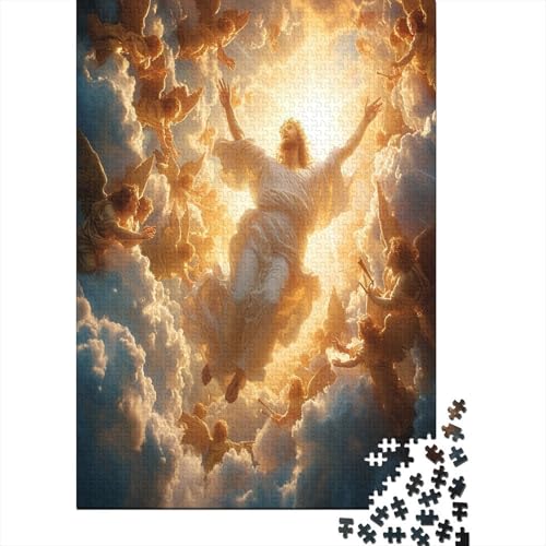 Mythischer Jesus Puzzle 1000 Teile,Puzzle Für Erwachsene, Impossible Puzzle,Puzzle Farbenfrohes Legespiel,GesKükenlichkeitsspiel Für Die Ganze Familie Puzzel 1000pcs (75x50cm) von CTNEBUIIO