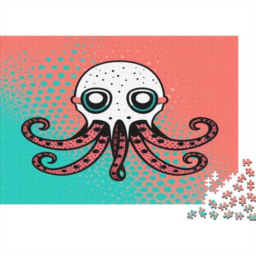 Oktopus Puzzlespiel 1000 Teile Puzzle Für Erwachsene Und Kinder Ab 14 Jahren, Puzzle-Motiv Erwachsenen Puzzlespiel Puzzel 1000pcs (75x50cm) von CTNEBUIIO