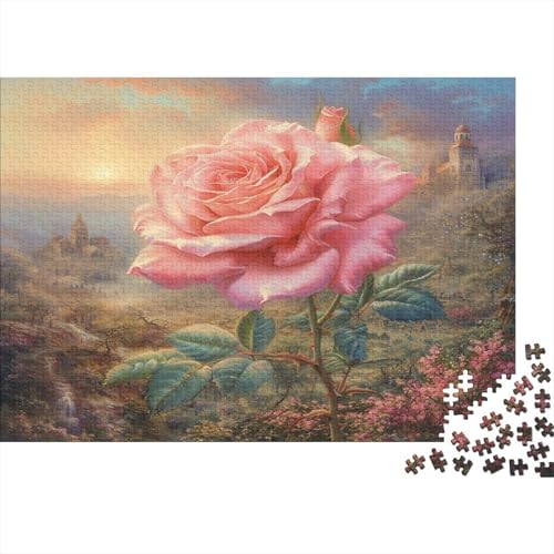 Rose Puzzlespiel 1000 Teile Puzzle Für Erwachsene Und Kinder Ab 14 Jahren, Puzzle Erwachsenen Puzzlespi Puzzel 1000pcs (75x50cm) von CTNEBUIIO