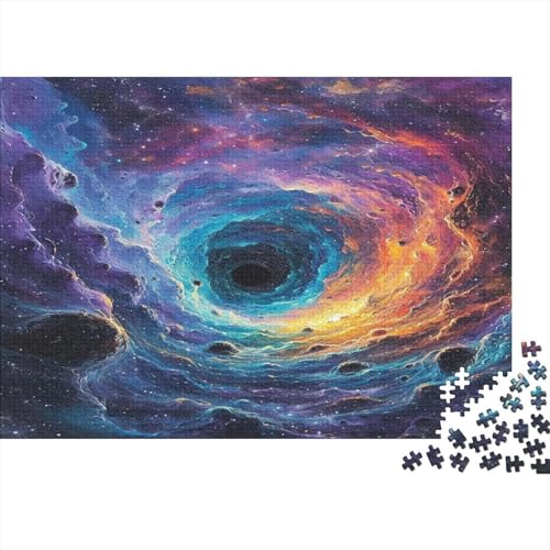 Schwarzes Loch Puzzle 1000 Teile Puzzle Erwachsene Schwieriges Schwer Puzzle Für Erwachsene Und Kinder Ab 14 Jahren Puzzel 1000pcs (75x50cm) von CTNEBUIIO